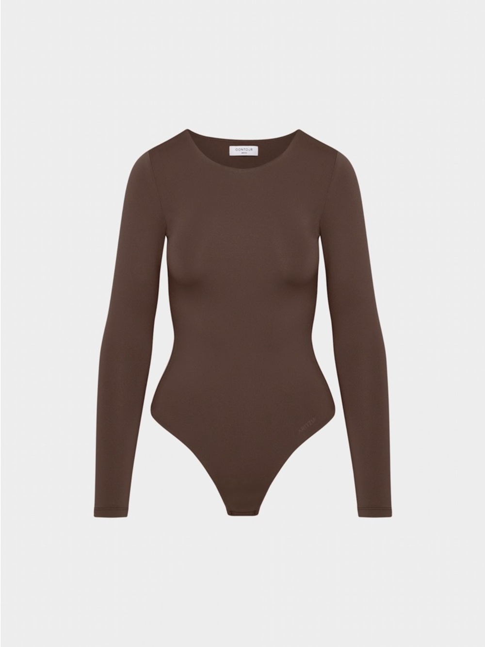 NWT Original Contour Prosperity Crew Bodysuit In Rich Mocha Brown XS
